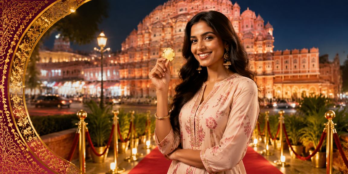 Cricket fan in Jaipur placing live sports bets on mobile device via 149000